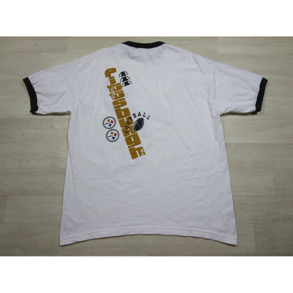 Vintage 90s Pittsburgh Steelers Lee Sport Ringer T-Shirt Men's (XL) NFL Football